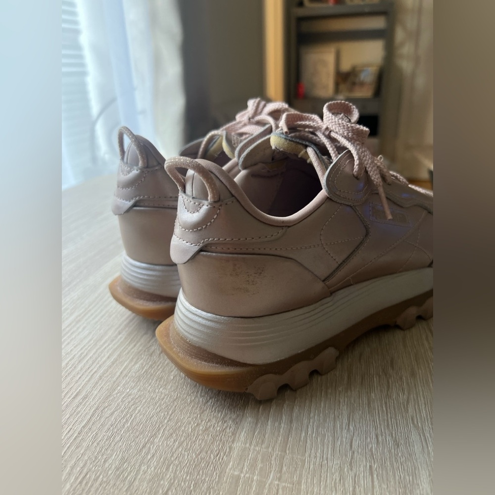 Reebok Rose Gold Metallic Sneakers CardiB Leather Platforms Y2K Chunky Size 8.5 - Picture 10 of 14